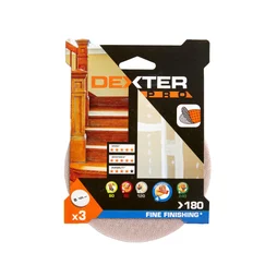 Lot De 3 Disques Abrasifs Dexter Pro, 125 Mm, Grains 180