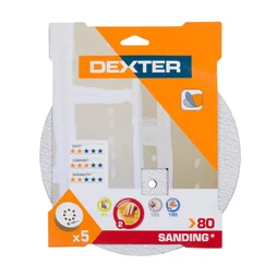 Lot De 5 Disques Abrasifs Dexter, 225 Mm, Grains 80