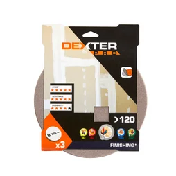 Lot De 3 Disques Abrasifs Dexter Pro, 225 Mm, Grains 120