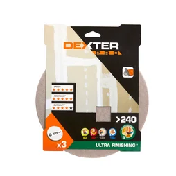 Lot De 3 Disques Abrasifs Dexter Pro, 225 Mm, Grains 240
