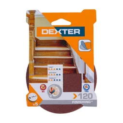 Abrasif Perceuse/Meuleuse Diametre 115 Grain 120 Lot De 5 Dexter