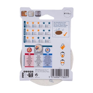 Abrasif Perceuse/Meuleuse Diametre 115 Grain 120 Lot De 5 Dexter