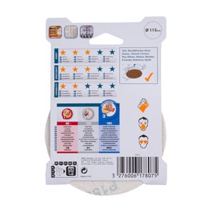Abrasif Perceuse/Meuleuse Diametre 115 Grain 180 Lot De 5 Dexter