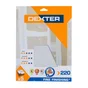 Lot de 5 feuilles abrasives DEXTER pour multiponceuse, grain 220
