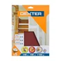 Lot de 5 feuilles abrasives DEXTER pour ponceuse manuelle, grain assortiment