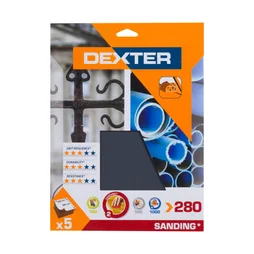 Abrasif carrosserie 230x280 grain 280 DEXTER 5 pcs