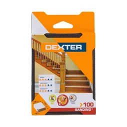 Bloc abrasif bois double face 100x70 grain 100 DEXTER 1 pc