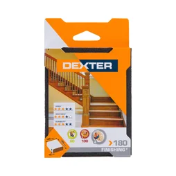 Bloc abrasif bois double face 100x70 grain 180 DEXTER 1 pc