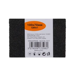 Éponge abrasive  oxyde d'alumine pour bois, , l.70 x L.100 mm grain 80