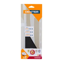Abrasif plâtre 115x280 grain 80 DEXTER 2 pcs