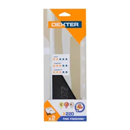 Abrasif plâtre 115x280 grain 220 DEXTER 2 pcs