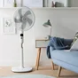 Ventilateur sur pied, EQUATION, Silent, Diam. 40 cm, 25 W blanc