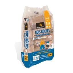Bois bûches WOODSTOCK, sac de 25 dm³, L. 30 cm, feuillus