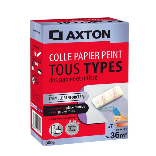 Colle poudre tous papiers peints, AXTON, 0.3 kg