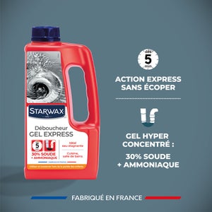 Déboucheur gel express soude, 1L