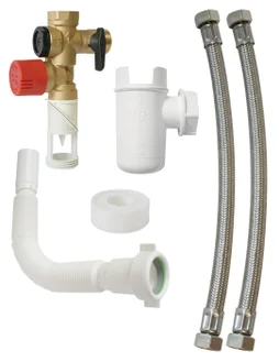 Kit installation de groupe de securite inox pour chauffe eau equation