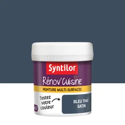 Testeur peinture cuisine Rénov'cuisine SYNTILOR bleu thaï satiné 0.075 l