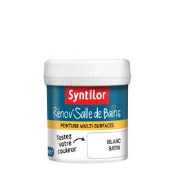 Testeur peinture salle de bains Rénov'salle de bains SYNTILOR blanc satiné 0.075 l
