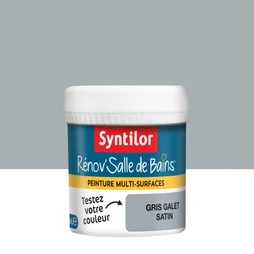 Testeur peinture salle de bains Rénov'salle de bains SYNTILOR gris galet satiné 0.075 l