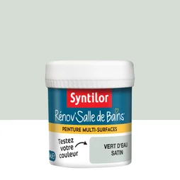 Testeur peinture salle de bains Rénov'salle de bains SYNTILOR vert d'eau satiné 0.075 l