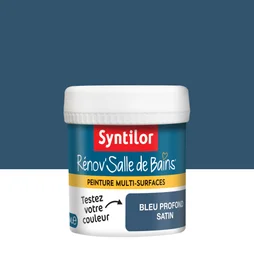 Testeur peinture salle de bains Rénov'salle de bains SYNTILOR bleu profond satiné 0.075 l