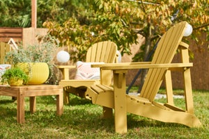 Fauteuil de jardin relax en bois naturel