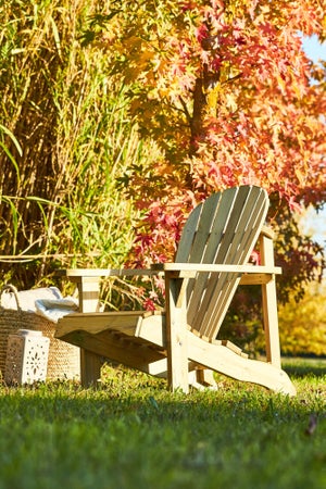 Fauteuil de jardin relax en bois naturel