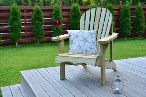 Fauteuil de jardin relax en bois naturel