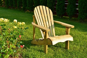 Fauteuil de jardin relax en bois naturel