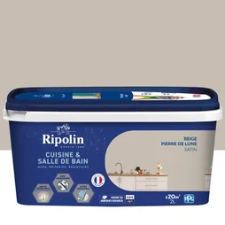 Peinture Mur Cuisine Et Bains Ripolin Beige Pierre Satiné 2 L