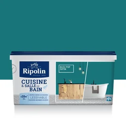 Peinture Mur Cuisine Et Bain Ripolin Bleu Pop Satiné 2 L