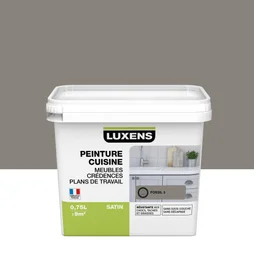 Peinture mur, meuble, carrelage fossil 3 satin LUXENS Cuisine 0.75l 