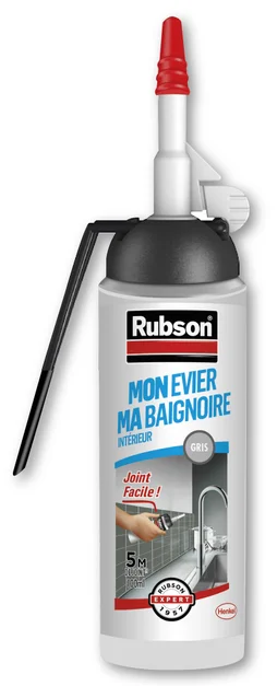 Mastic silicone cuisine/bain gris RUBSON cartouche sans pistolet 100 ml