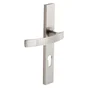 Poignée De Porte Louna Trou De Cylindre, Zinc Nickelé, 195 Mm