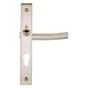 Poignée De Porte Louna Trou De Cylindre, Zinc Nickelé, 195 Mm