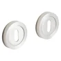 Lot de 2 rosaces de fonction INSPIRE, zamak satiné trou de clé 