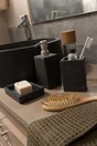 Distributeur de savon pierre Stone, noir SENSEA
