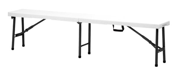 Banc 3 places de jardin Fiesta en acier blanc