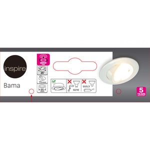 Anneau Pour Spot À Encastrer Bama Orientable Sans Ampoule Inspire Blanc