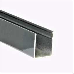 Profil de finition en aluminium pour poteau, 24 x 35 x 1980 mm gris foncé
