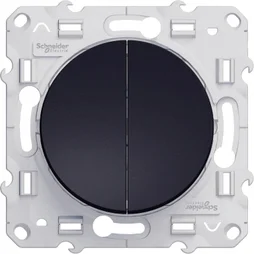 Double interrupteur va-et-vient à assembler Odace SCHNEIDER ELECTRIC anthracite