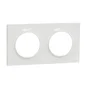 Plaque double Odace Styl, SCHNEIDER ELECTRIC, blanc
