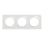 Plaque triple Odace Styl, SCHNEIDER ELECTRIC, blanc