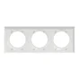 Plaque triple Odace Styl, SCHNEIDER ELECTRIC, blanc