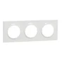 Plaque triple Odace Styl, SCHNEIDER ELECTRIC, blanc