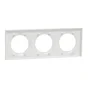 Plaque triple Odace Styl, SCHNEIDER ELECTRIC, blanc