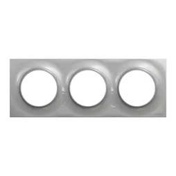 Plaque triple Odace Styl, SCHNEIDER ELECTRIC, aluminium