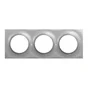 Plaque triple Odace Styl, SCHNEIDER ELECTRIC, aluminium