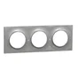 Plaque triple Odace Styl, SCHNEIDER ELECTRIC, aluminium