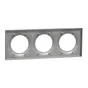 Plaque triple Odace Styl, SCHNEIDER ELECTRIC, aluminium